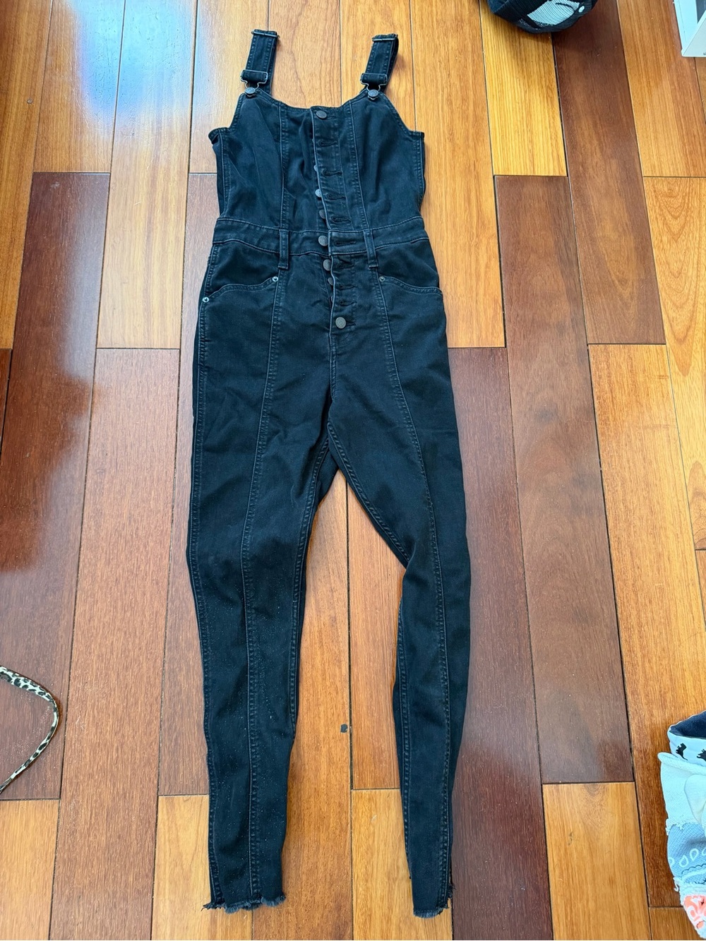 Abercrombie and fitch Black Denim Women’s Overalls Jumpsuit - Slim Fit